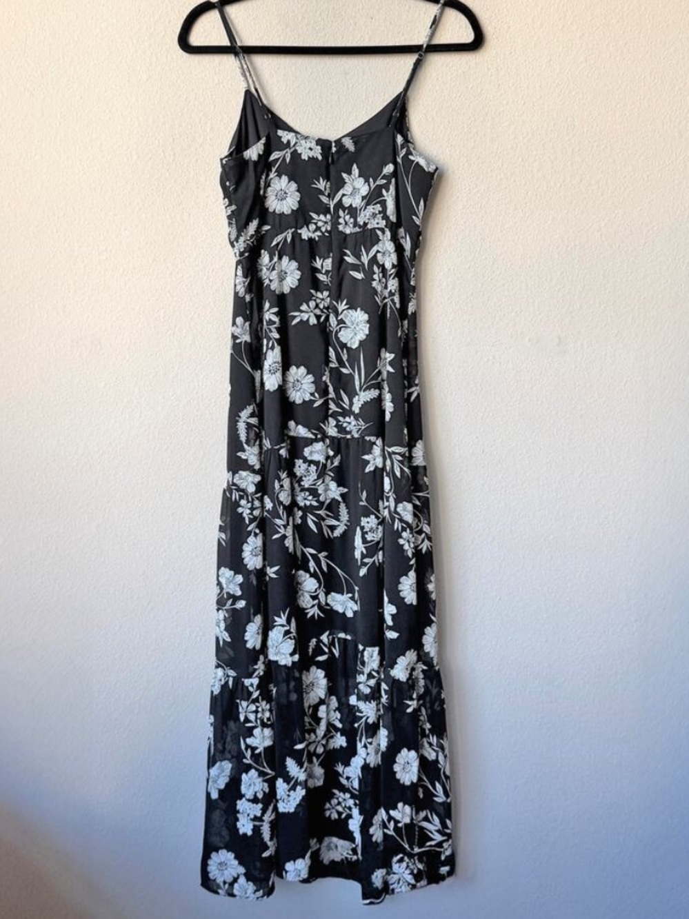 JCREW Mercantile Black & White Floral Maxi Dress size 8